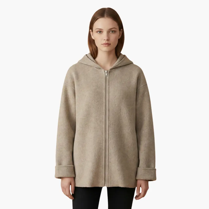 Women’s Hooded Jacket with Zipper and Pockets