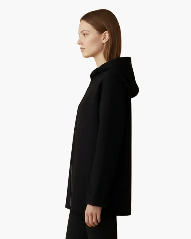 Women’s Hooded Jacket with Zipper and Pockets