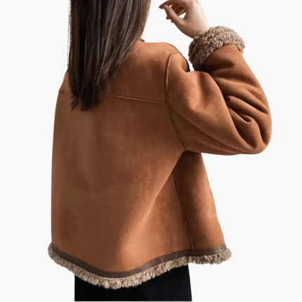 Women’s Jacket with Sherpa-Style Trim