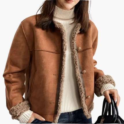 Women’s Jacket with Sherpa-Style Trim