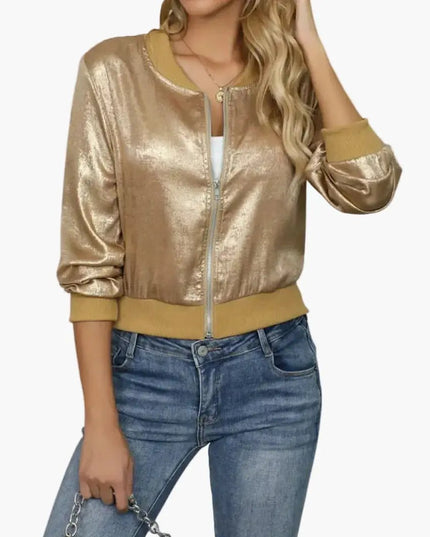 Women’s Layering Bomber Jacket with Fitted Design