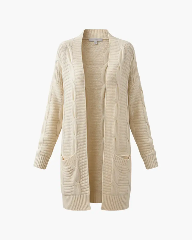 Women’s Open Front Cardigan with Long Sleeves