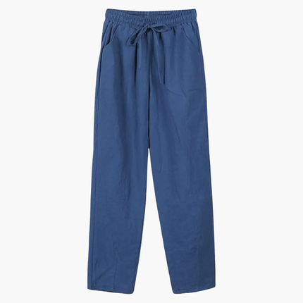 Women’s Pants with Drawstring Waist and Rolled Hem