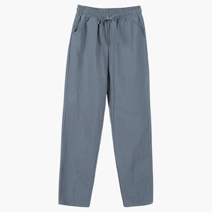Women’s Pants with Drawstring Waist and Rolled Hem