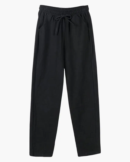 Women’s Pants with Drawstring Waist and Rolled Hem