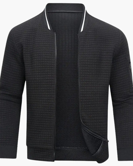 Women’s Plain Woven Bomber Jacket with Long Sleeves