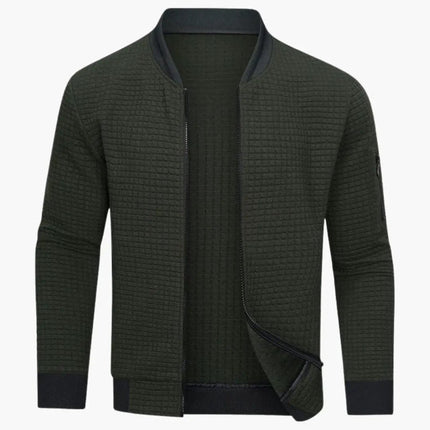 Women’s Plain Woven Bomber Jacket with Long Sleeves