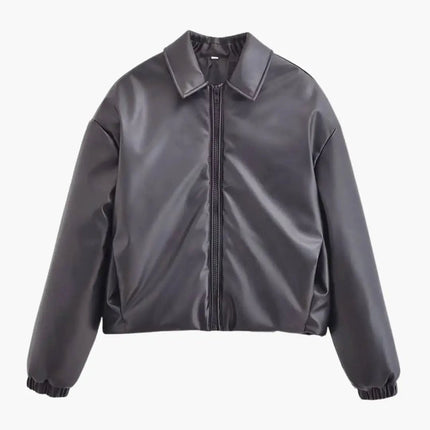 Women’s Simple Bomber Jacket with Relaxed Fit