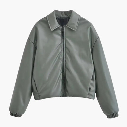 Women’s Simple Bomber Jacket with Relaxed Fit