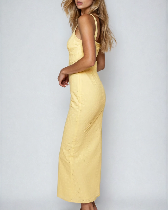 Solene | Embroidered Midi Dress
