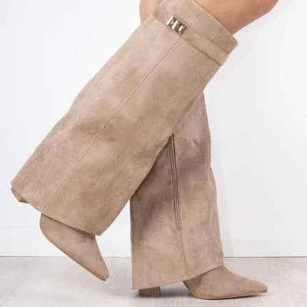 Olivia - Stylish Flap Knee-High Boots for Any Occasion