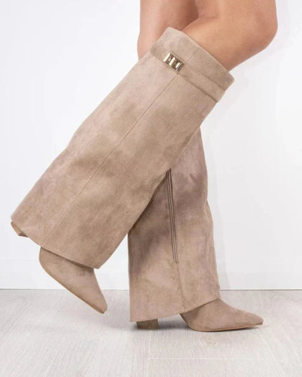 Olivia - Stylish Flap Knee-High Boots for Any Occasion