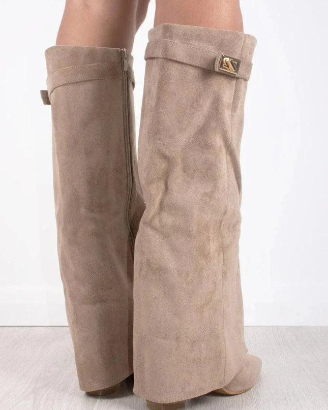 Olivia - Stylish Flap Knee-High Boots for Any Occasion