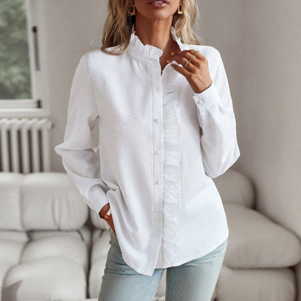 Adeline | Women's Long Sleeve Ruffle Blouse