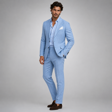 Adrian | Tailored Men's Linen Suit – Slim Fit Two-Piece