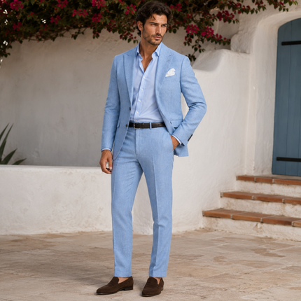 Adrian | Tailored Men's Linen Suit – Slim Fit Two-Piece