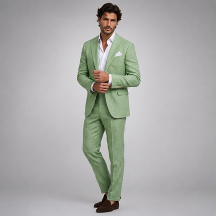 Adrian | Tailored Men's Linen Suit – Slim Fit Two-Piece