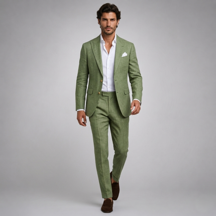 Adrian | Tailored Men's Linen Suit – Slim Fit Two-Piece