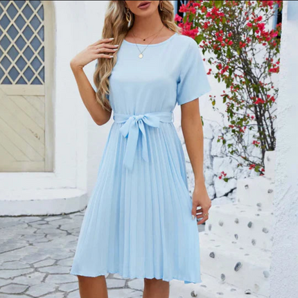 Adrienne | Women's Pleated A-Line Midi Dress