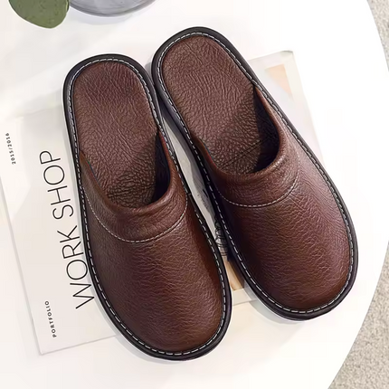 Alaric | Classic Men's Leather Clogs – House Slip-On
