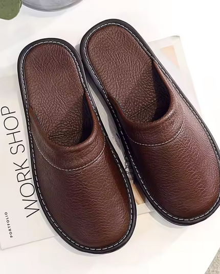 Alaric | Classic Men's Leather Clogs – House Slip-On
