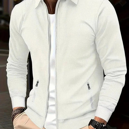 Alaric | Modern Zip Cardigan – Men's Textured Knit Jacket