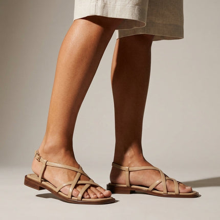 Allegra | Classic Leather Sandals – Adjustable Strap