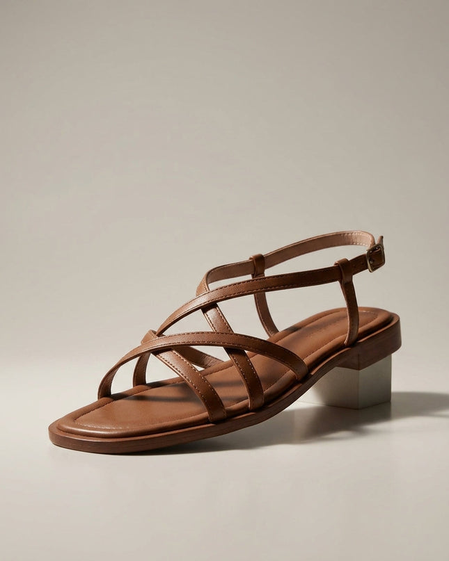 Allegra | Classic Leather Sandals – Adjustable Strap