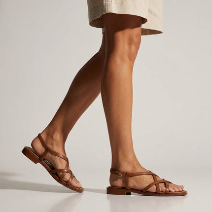Allegra | Classic Leather Sandals – Adjustable Strap