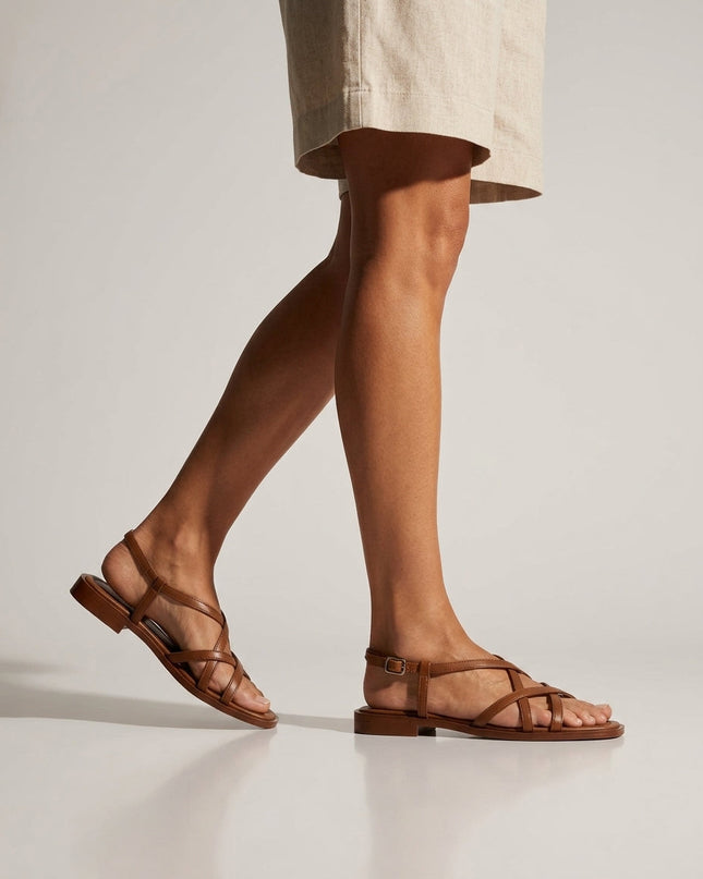 Allegra | Classic Leather Sandals – Adjustable Strap