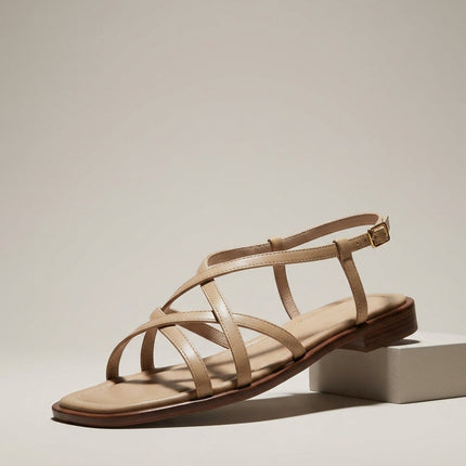 Allegra | Classic Leather Sandals – Adjustable Strap