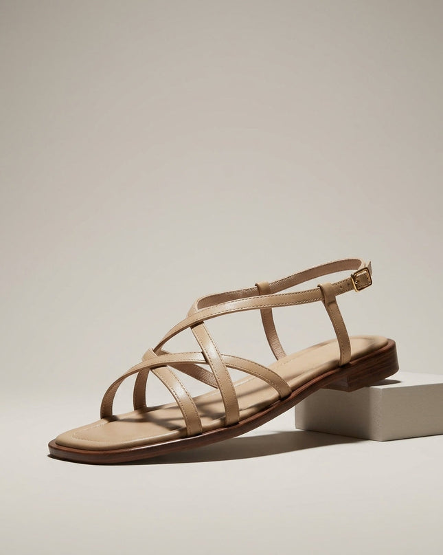 Allegra | Classic Leather Sandals – Adjustable Strap