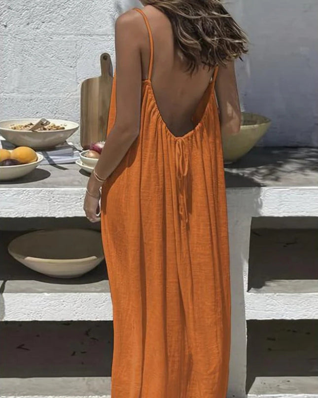 Althea | Relaxed Maxi Dress – Sleeveless Lounge Style