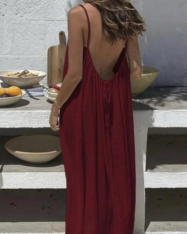Althea | Relaxed Maxi Dress – Sleeveless Lounge Style
