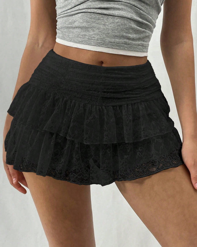 Amelie | Playful Mini Skirt – Tiered Leopard Style