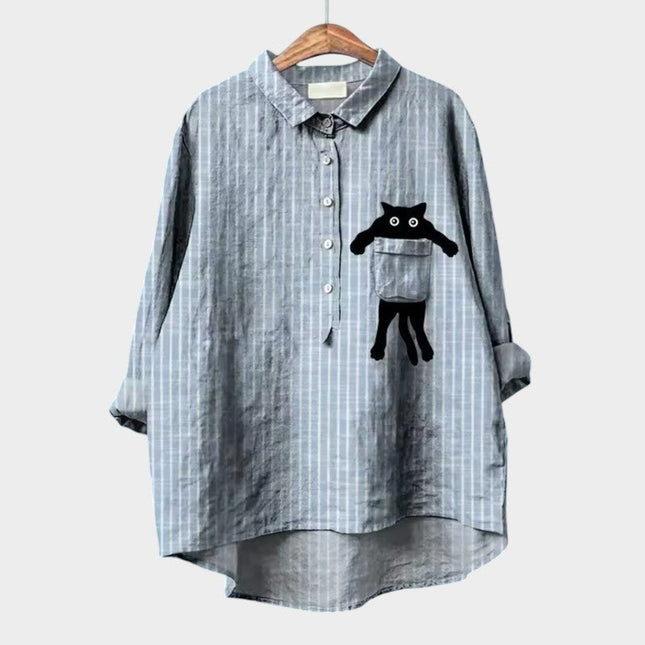 Anouk | Artistic Women's Shirt – Relaxed Floral Print Style