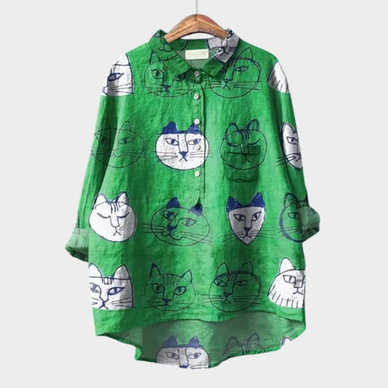 Anouk | Artistic Women's Shirt – Relaxed Floral Print Style