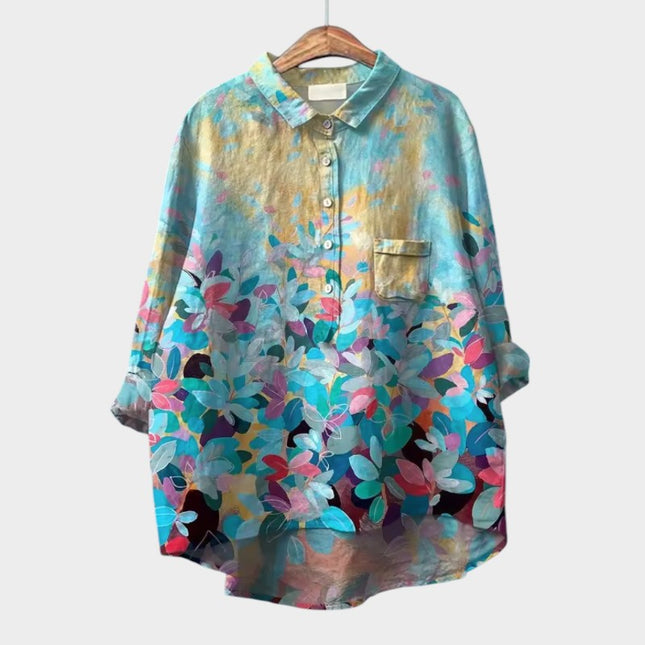 Anouk | Artistic Women's Shirt – Relaxed Floral Print Style