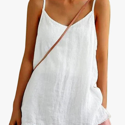 Anouk | Relaxed Cami Top – Linen-Blend V-Neck