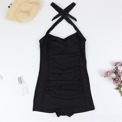 Anwen | Boyleg Swimsuit – Women's Halter One-Piece Swimwear