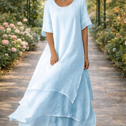 April | Elegant Maxi Dress – Flowing Layered Style