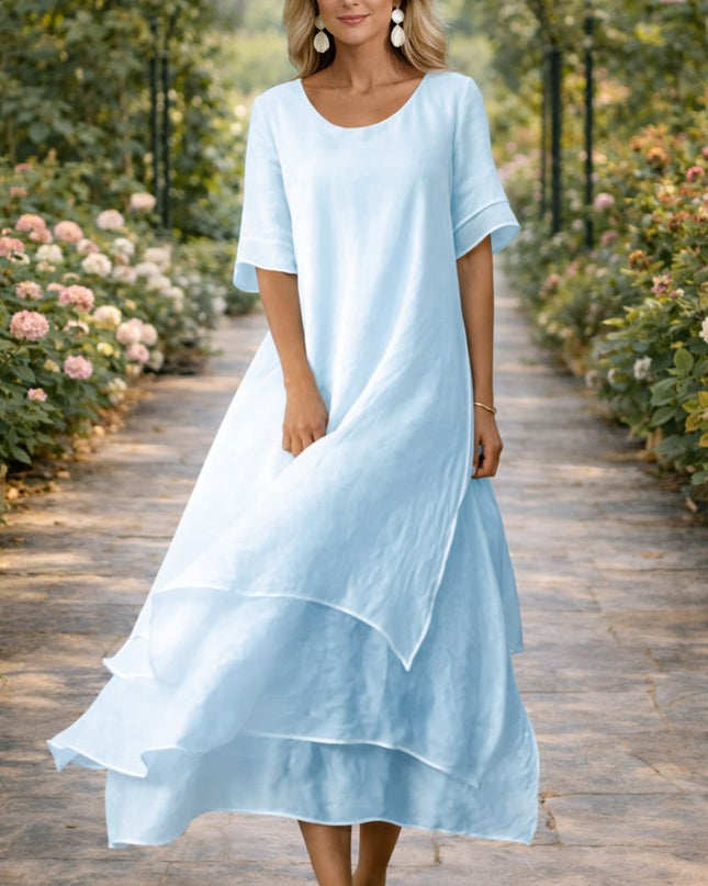 April | Elegant Maxi Dress – Flowing Layered Style