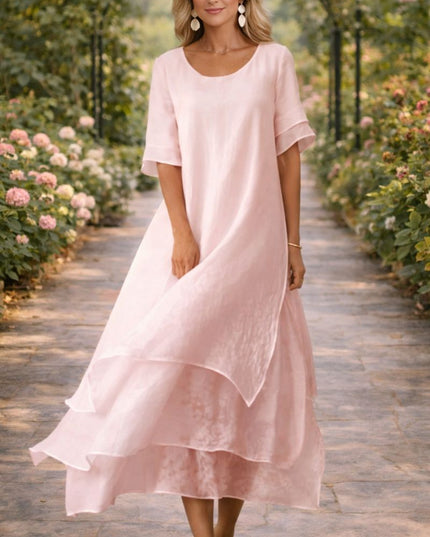April | Elegant Maxi Dress – Flowing Layered Style