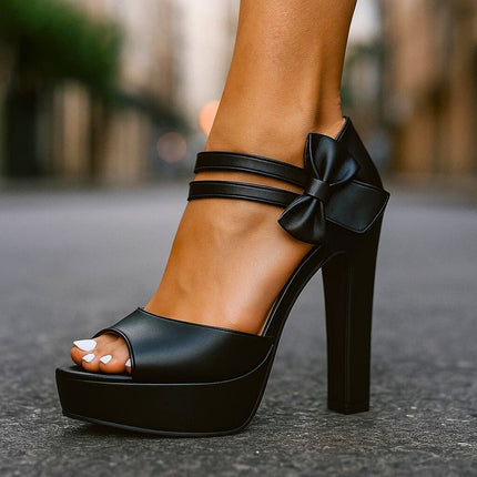 Arabella | Bow Platform Stiletto Heels