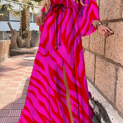 Aurelia | Flowing Maxi Dress – V-Neck Kimono Sleeve Style