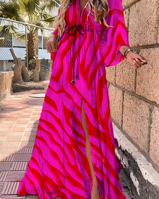 Aurelia | Flowing Maxi Dress – V-Neck Kimono Sleeve Style