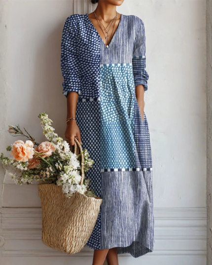 Ava | Vintage Linen Dress – Relaxed Maxi Style