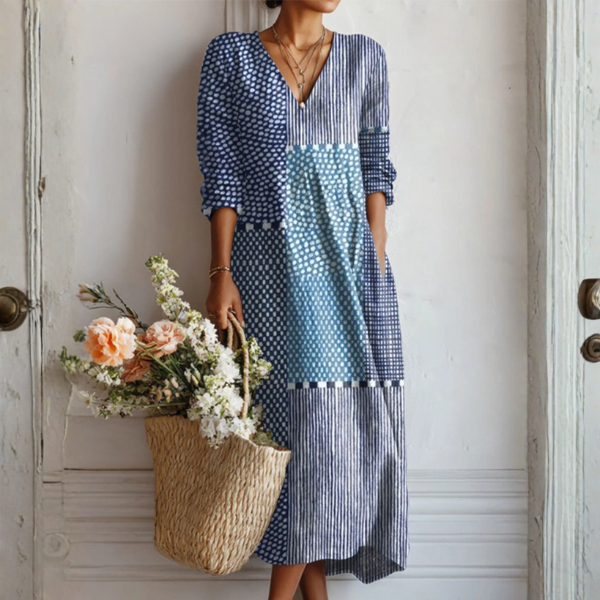 Ava | Vintage Linen Dress – Relaxed Maxi Style
