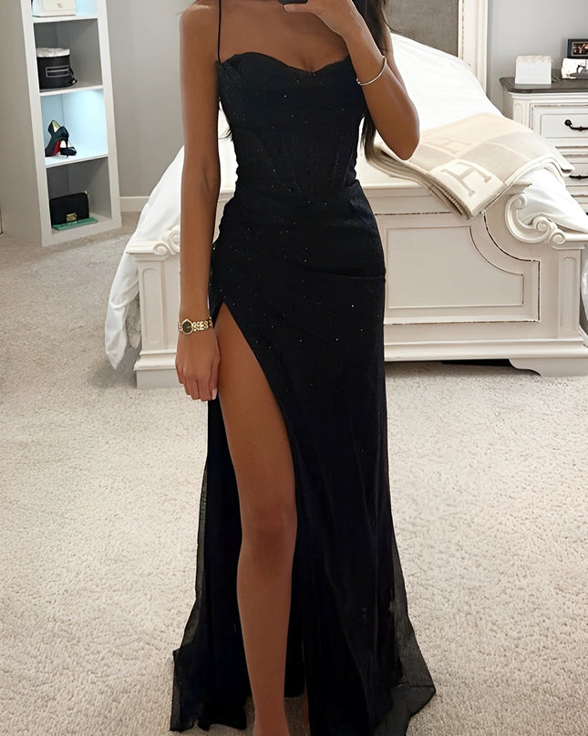Aveline | Glamour Prom Dress – Corset Sparkle Maxi