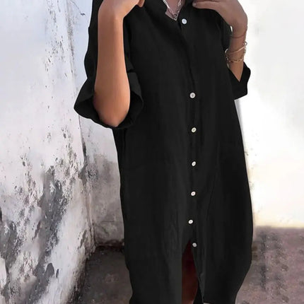 Bryony | Relaxed Shirt Dress – Button-Front Everyday Style
